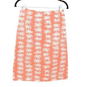 Laura Urbinati | Vintage Y2K Abstract Floral Mod Print Cotton Skirt Size 38 XS